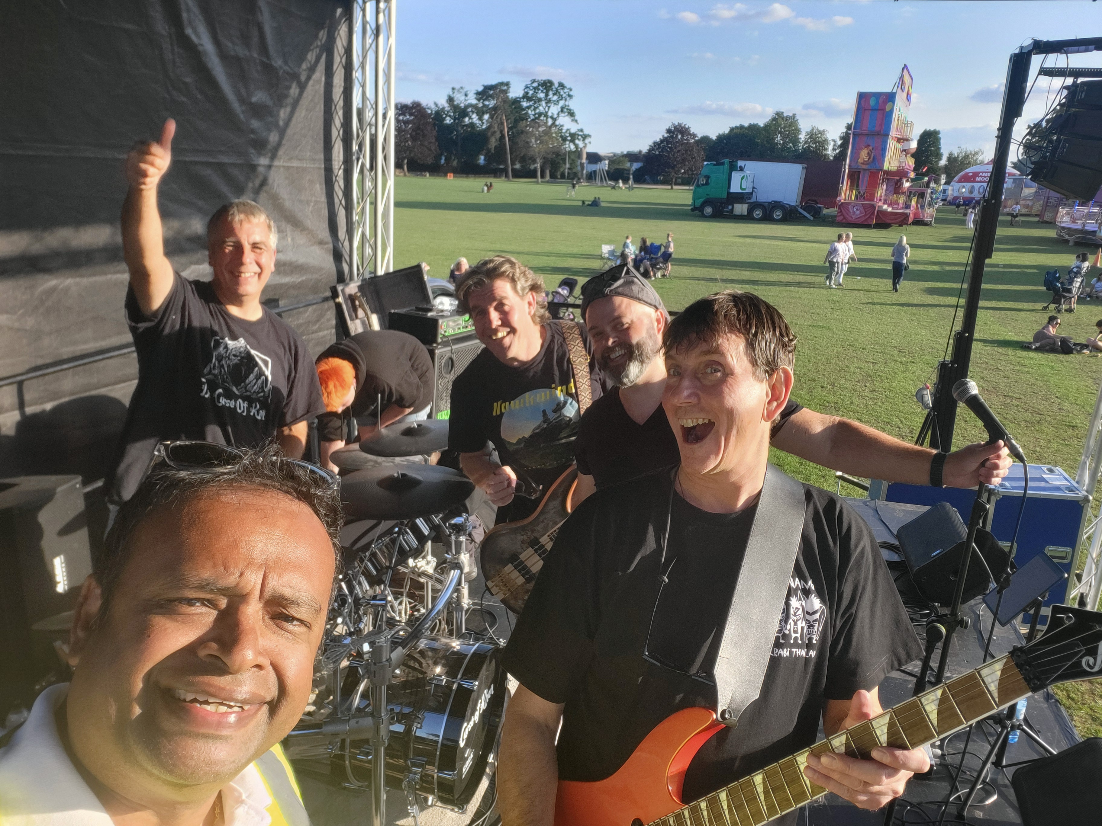 Band backstage selfie at EdFest